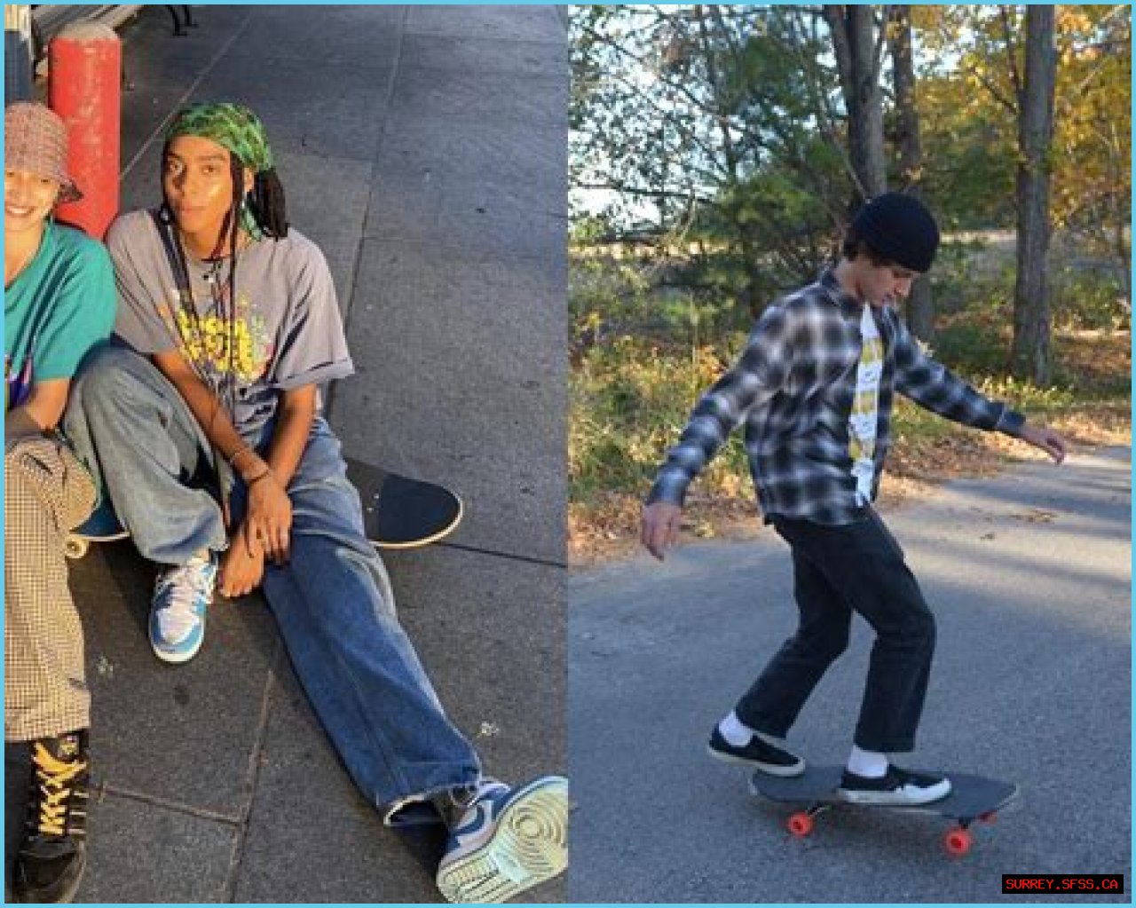 Protective items worn on a skateboarder's elbows