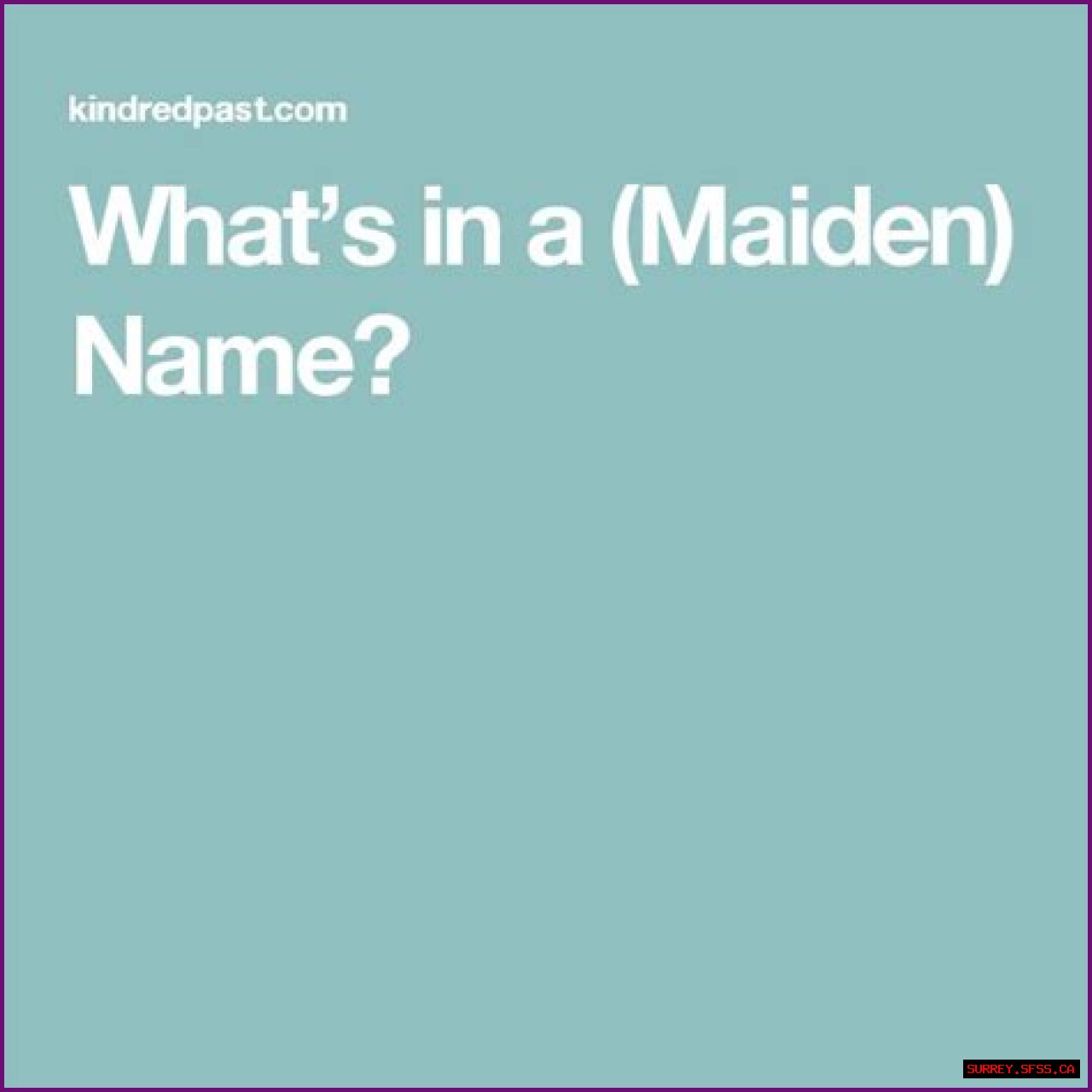 Word before a maiden name